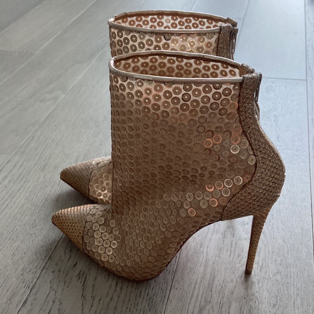 Christian louboutin sequin booties
